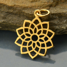 Gold Charm - Crown Chakra with 24K Gold Plate DISCONTINUED