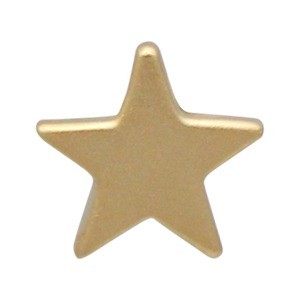 Gold Bead - Small Star with 24K Gold Plate 9x9mm