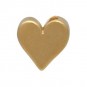 Gold Bead - Small Heart with 24K Gold Plate 7x8mm