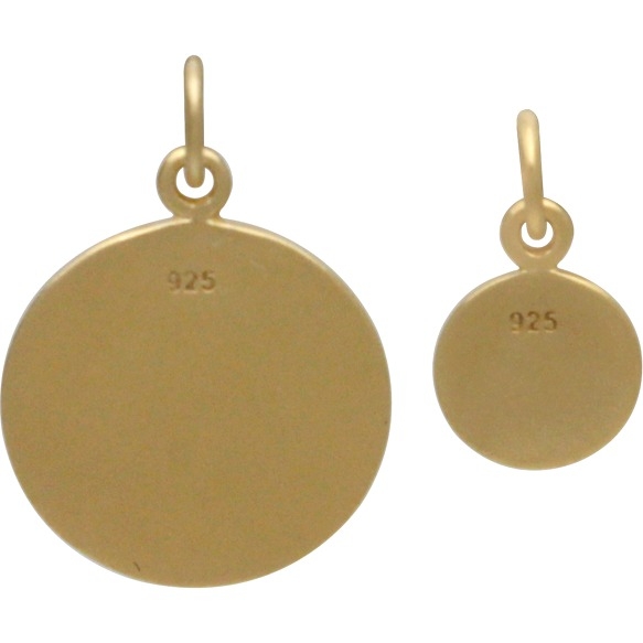 Gold Charms - Dandelion Set with 24K Gold Plate 21x15mm