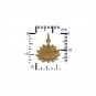 24K Gold Plated Large Textured Blooming Lotus Charm 18x15mm