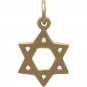 Gold Pendant - Star of David in 24K Gold Plate 18x11mm