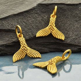 Small Mermaid Tail with 24K Gold Plate DISCONTINUED