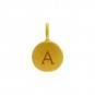 Gold Charms - Letter A with 24K Gold Plate