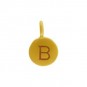 Gold Charms - Letter B with 24K Gold Plate 13x8mm