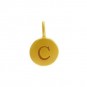 Gold Charms - Letter C with 24K Gold Plate 13x8mm