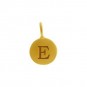 Gold Charms - Letter E with 24K Gold Plate 13x8mm