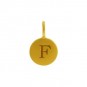 Gold Charms - Letter F with 24K Gold Plate 13x8mm