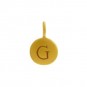 Gold Charms - Letter G with 24K Gold Plate 13x8mm