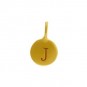 Gold Charms - Letter J with 24K Gold Plate 13x8mm