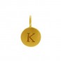 Gold Charms - Letter K with 24K Gold Plate 13x8mm