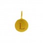 Gold Charms - Letter L with 24K Gold Plate 13x8mm