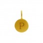 Gold Charms - Letter P with 24K Gold Plate 13x8mm