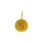 Gold Charms - Letter S with 24K Gold Plate 13x8mm