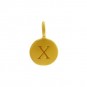 Gold Charms - Letter X with 24K Gold Plate 13x8mm