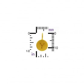 Gold Charms - Letter Y with 24K Gold Plate