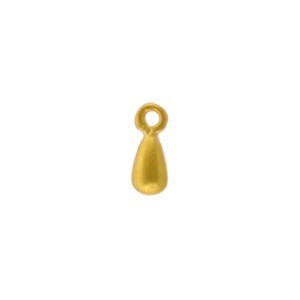 Gold Charm -Small Teardrop Dangle with 24K Gold Plate 11x3mm
