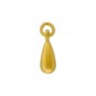 Gold Charm - Med Teardrop Dangle with 24K Gold Plate 14x4mm