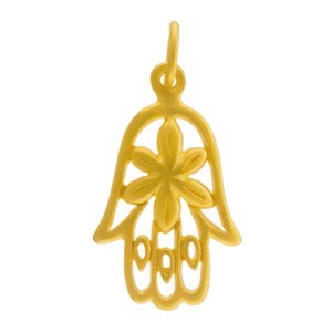 Gold Charms - Hummingbird with 24K Gold Plate 23x19mm