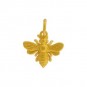 Gold Charm - Small Bee with 24K gold plate 14x12mm