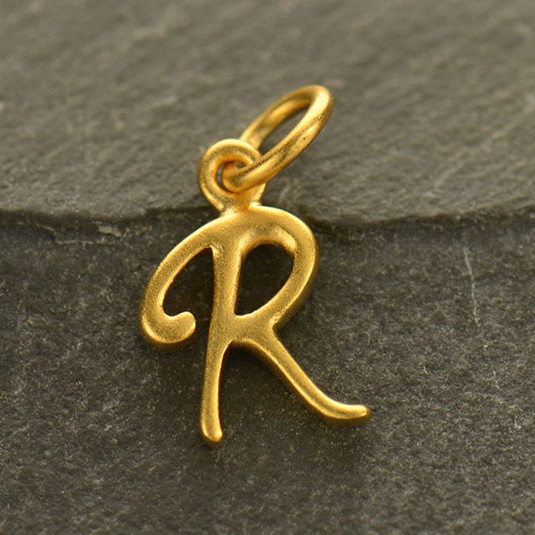 Gold Charms Intial Charm Letter R - R Necklace Pendants Gold Charms Intial Charm Letter R - R Necklace Pendants