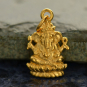 Gold Charms - Ganesh with 24K Gold Plate 20x10mm