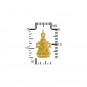 Gold Charms - Ganesh with 24K Gold Plate 20x10mm