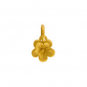 Gold Charms - Cherry Blossom with 24K Gold Plate 11x7mm