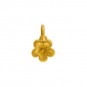 Gold Charms - Cherry Blossom with 24K Gold Plate 11x7mm