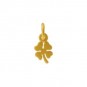 Gold Charm - Four Leaf Clover with 24K Gold Plate 13x5mm