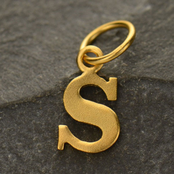 Gold Plated Typewriter Letter Charm S DISCONTINUED Product Details
