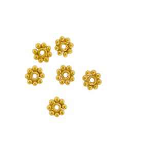 Gold Bead - Sm Wirework with Granulation in 24K Gold Plate