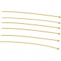 Gold Head Pin - 24 Gauge with 24K Gold Plate 37x2mm