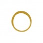 Half Hammered Circle Link in 24K Satin Gold Plate 12mm