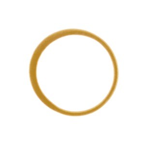 24K Gold Plate Half Hammered Circle Link 15mm