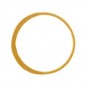 24K Gold Plated Half Hammered Circle Jewelry Link 18mm