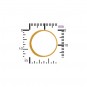 24K Gold Plated Half Hammered Circle Jewelry Link 18mm