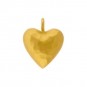 Gold Charm - Small Puffed Heart in 24K Gold Plate 15x12mm