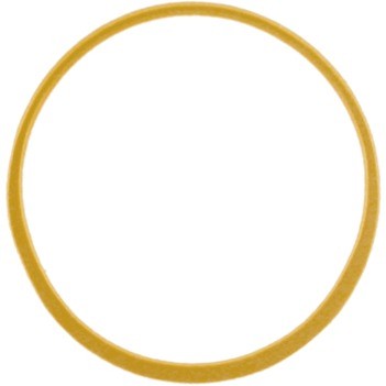 24K Gold Plated Half Hammered Circle Jewelry Link 28mm