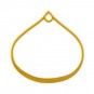 24K Gold Plate Wide Bottom Teardrop Link with Loop 20x19mm