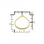 24K Gold Plate Wide Bottom Teardrop Link with Loop 20x19mm