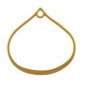 24K Gold Plate Wide Bottom Teardrop Link with Loop 20x19mm