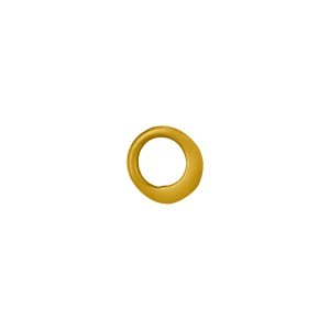 24K Gold Plate Tiny Half Hammered Circle Links 6mm