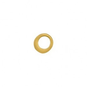 24K Gold Plate Tiny Half Hammered Circle Links 6mm