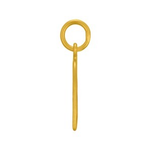 Gold Charm - Medium Open Heart with 24K Gold Plate 19x12mm