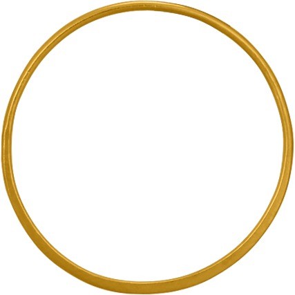  24K Gold Plated Half Hammered Circle Jewelry Link 36mm