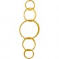 24K Gold Plate Five Circles of Life Link 18x55mm