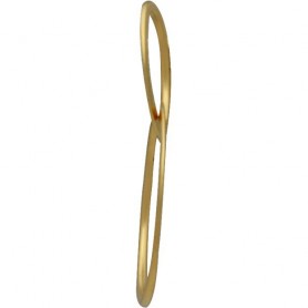 24K Gold Plate Two Circles of Life Link 17x27mm