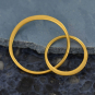 24K Gold Plate Two Circles of Life Link 17x27mm