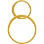 24K Gold Plate Two Circles of Life Link 17x27mm